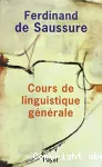 Cours de linguistique générale